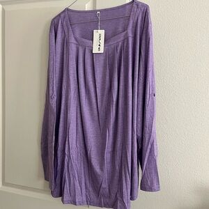 Purple Long Sleeve Top size 4XL